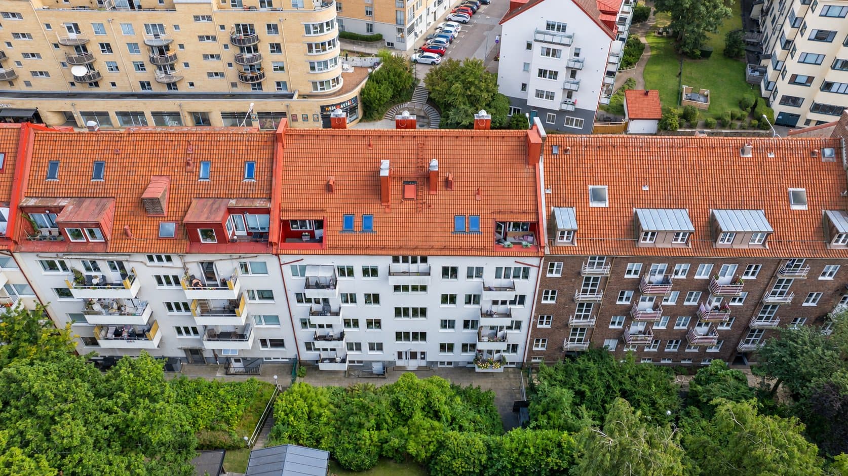 Hjälmshultsgatan 7, Tågaborg, drönarbild