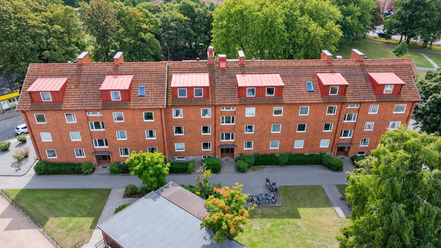 Torekovsgatan 7 A–C, Wilson Park, drönarbild