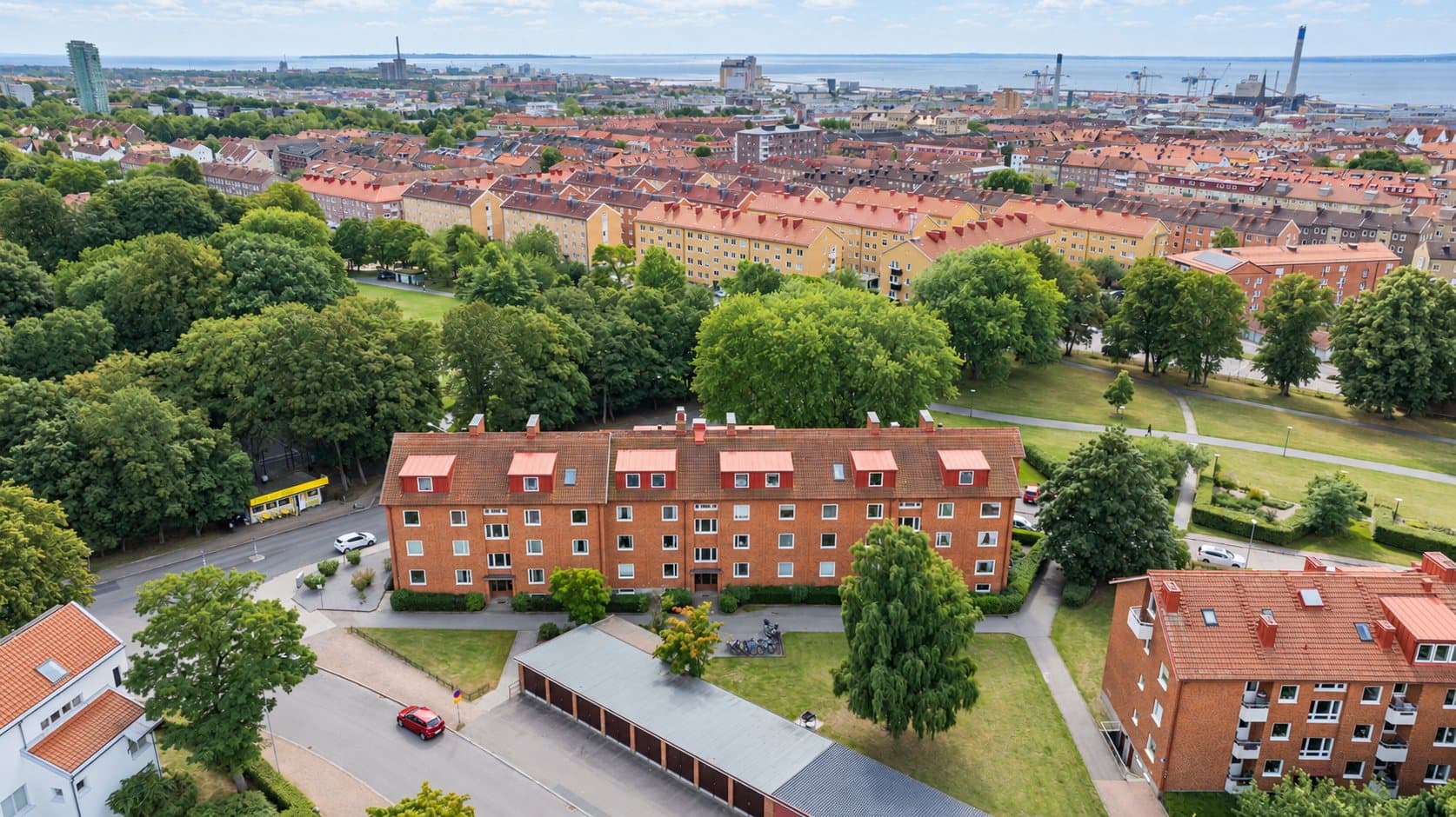 Torekovsgatan 7 A–C, Wilson Park, drönarbild