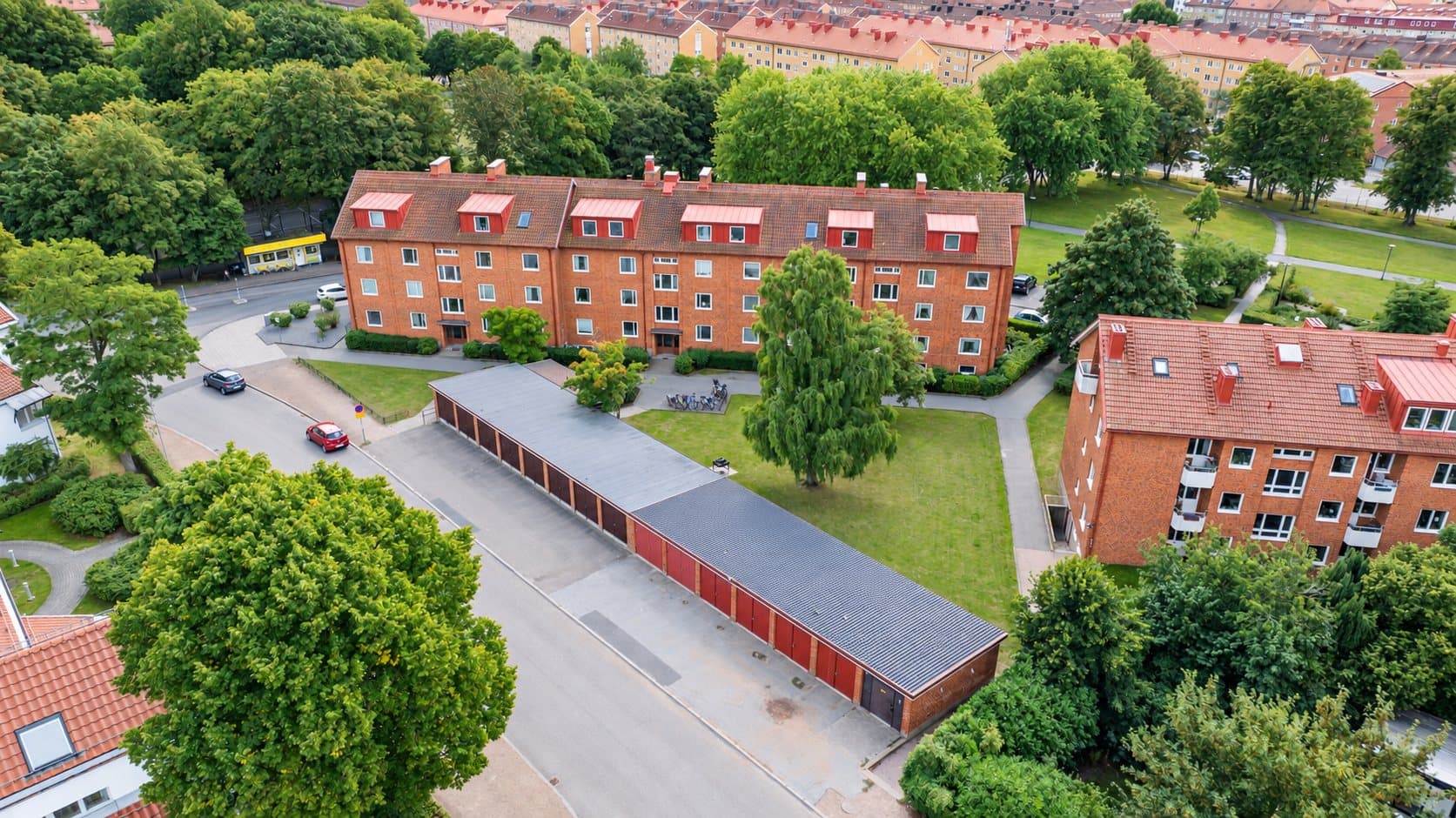 Torekovsgatan 7 A–C, Wilson Park, drönarbild