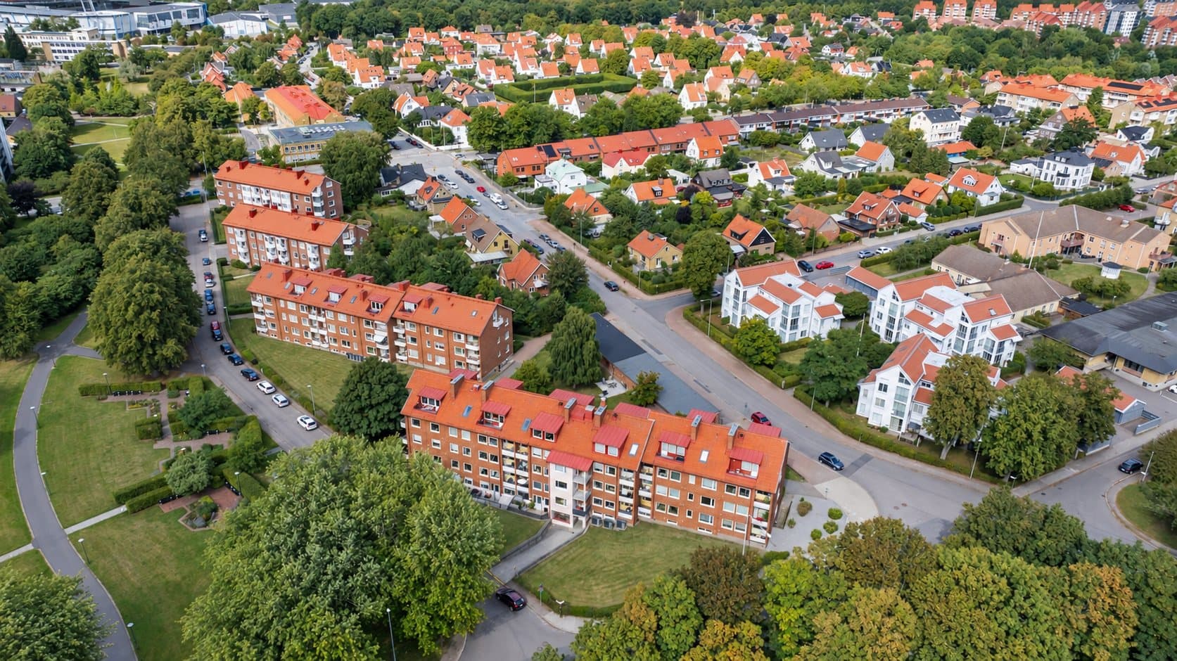 Torekovsgatan 5 A–C, Wilson Park, drönarbild
