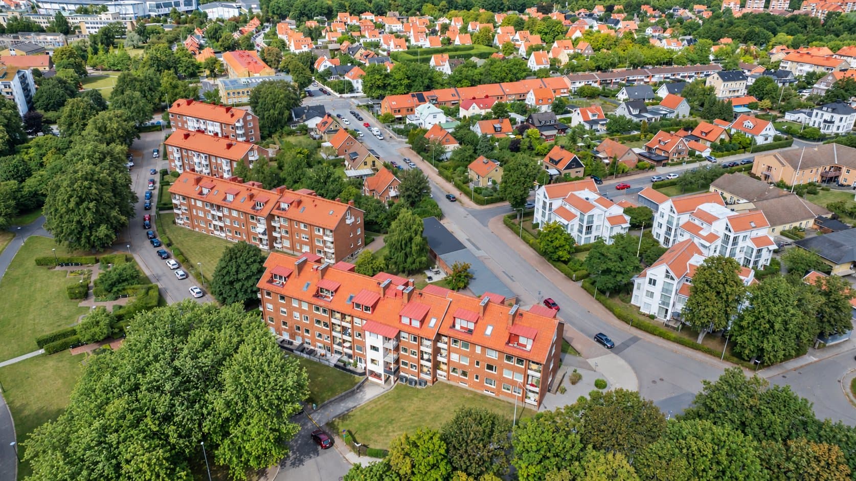 Torekovsgatan 5 A–C, Wilson Park, drönarbild