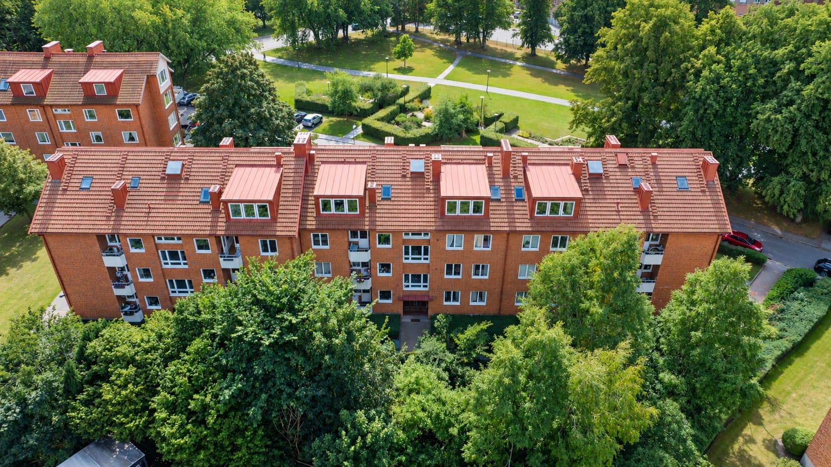 Torekovsgatan 5 A–C, Wilson Park, drönarbild