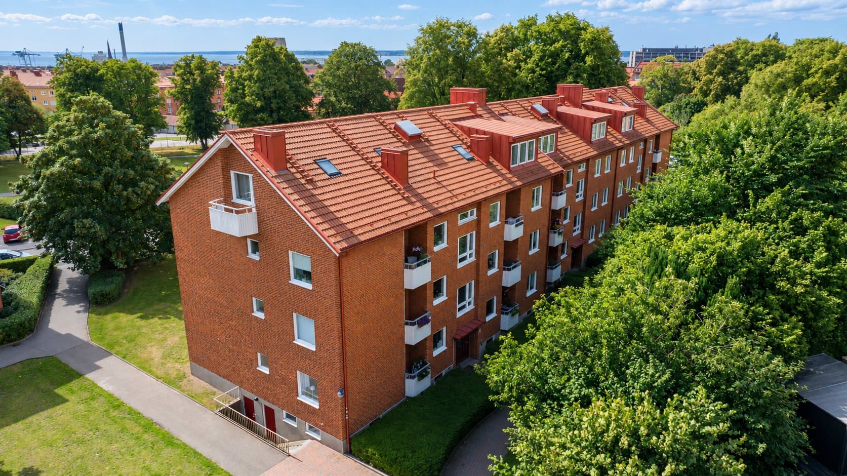 Torekovsgatan 5 A–C, Wilson Park, drönarbild