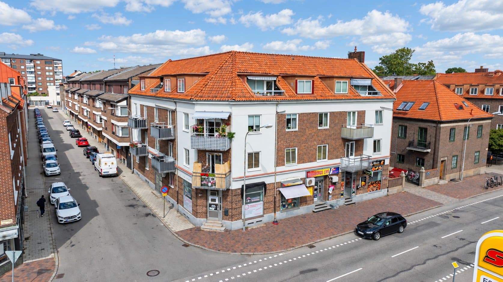 Faktorsgatan 15, Högaborg, drönarbild